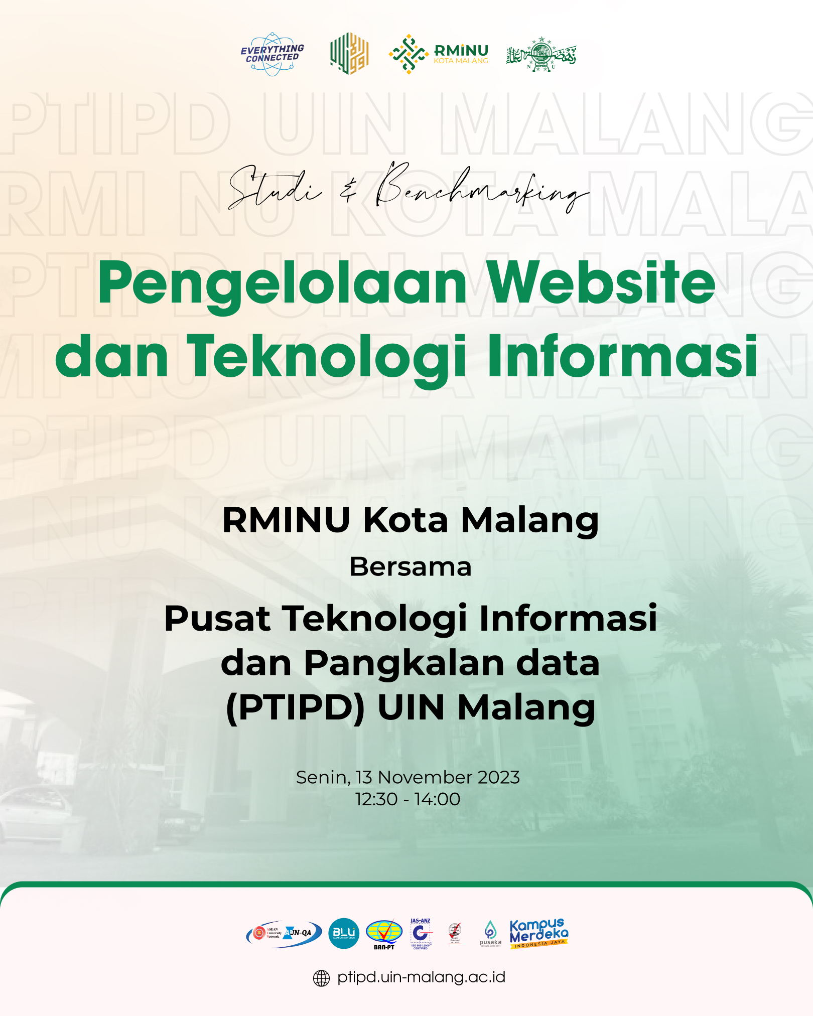 Studi dan Benchmarking PTIPD UIN Malang dengan RMINU Kota Malang